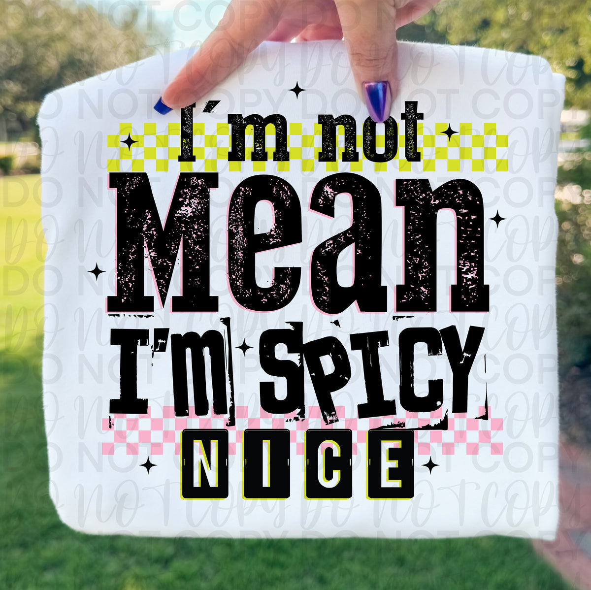 I'm not mean I'm spicy nice (UAC) DTF Transfer