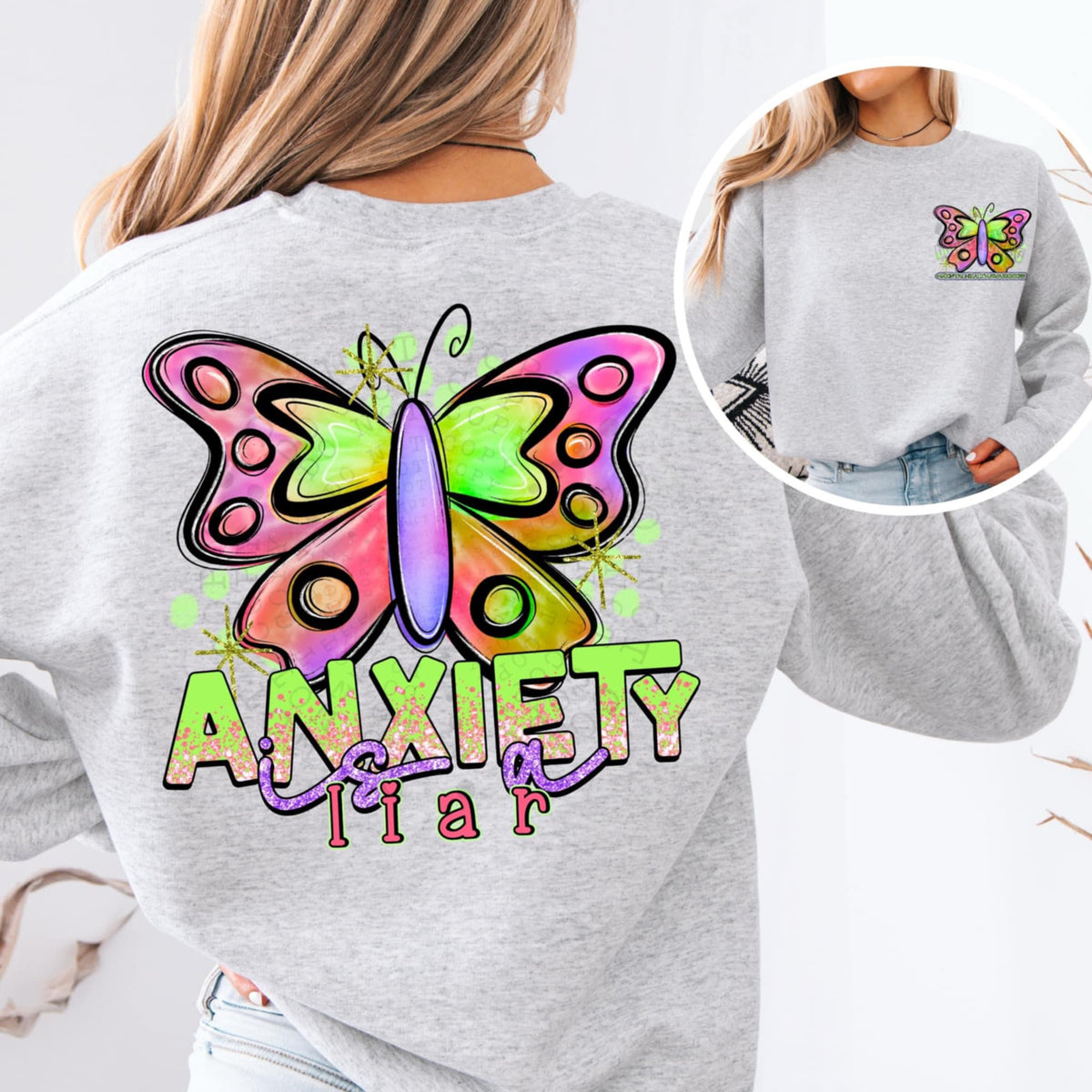 Anxiety is a liar BACK 94073 DTF transfer