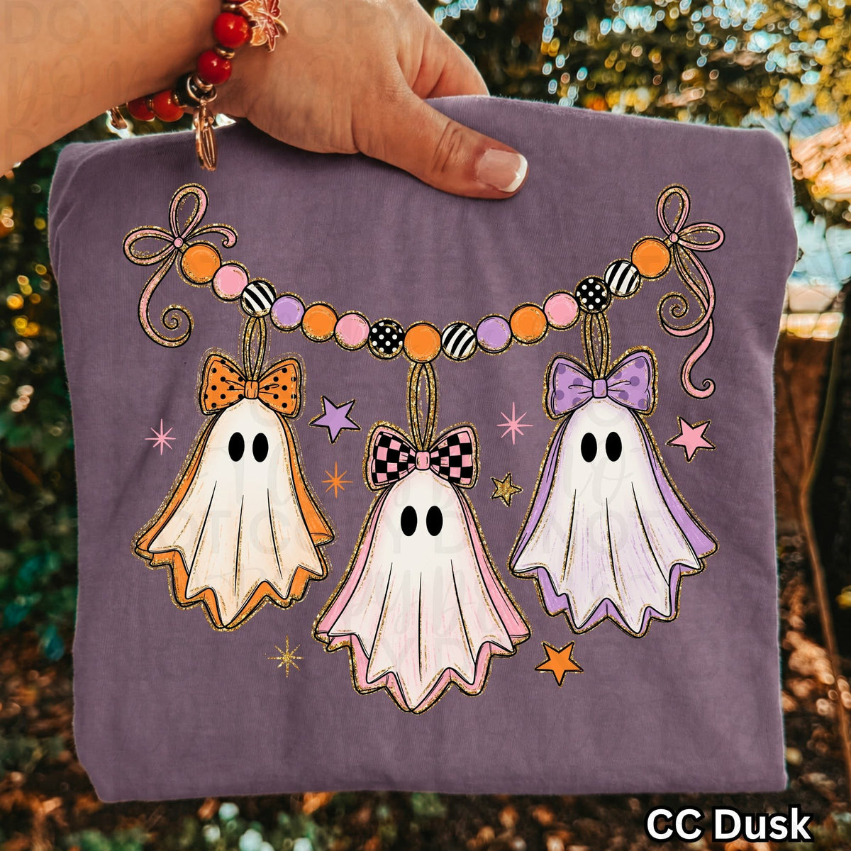 Triple ghost with bead banner checkered (UAC) DTF Transfer