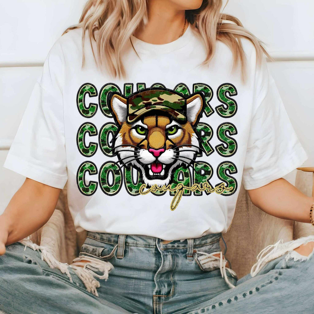 Cougars camo stacked (VIRGO) 70565 DTF transfer