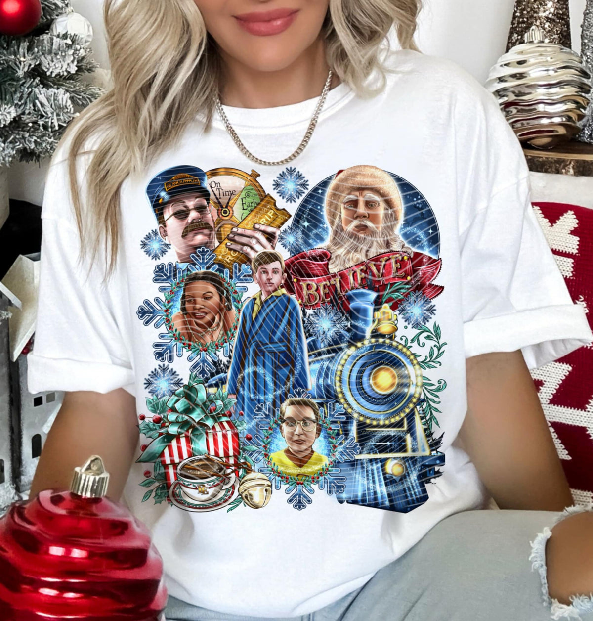 Train Express Collage NO WORDS AG DTF transfer