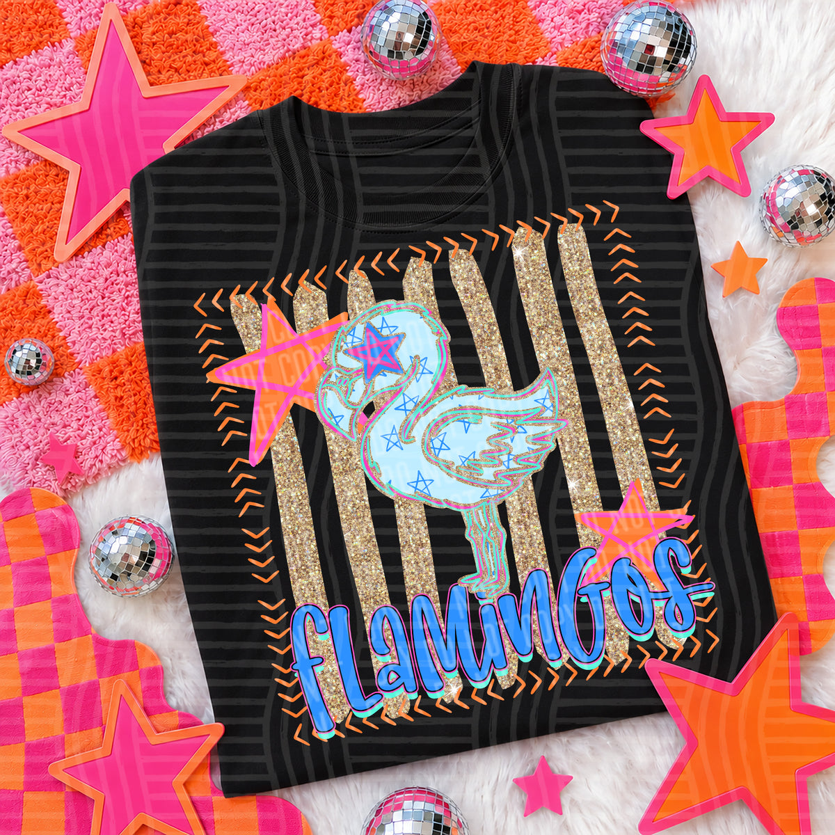 flamingos candy pop (caplinger) DTF transfer