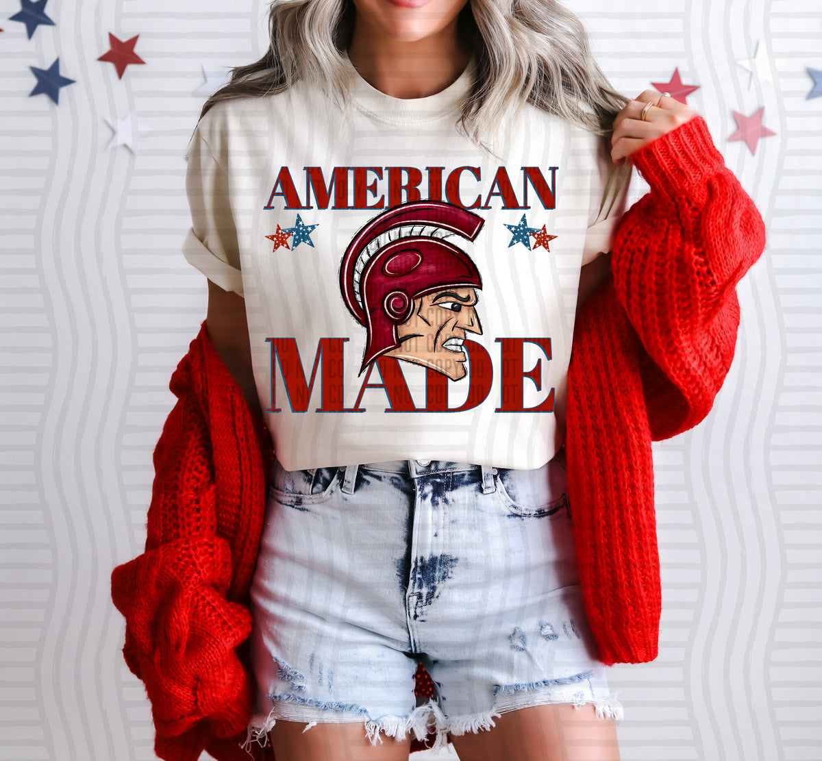 American made Trojans (maroon)(Caplinger) DTF Transfer