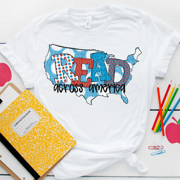 Read across America blue country  (CITY) 85035 DTF transfer