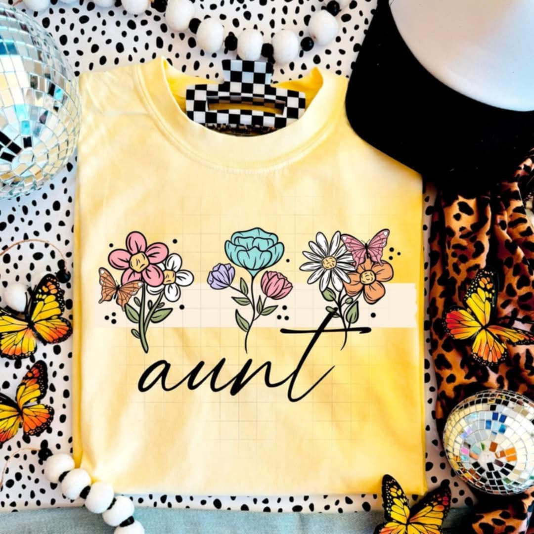 Aunt colorful flowers (CSC) 90216 DTF transfer