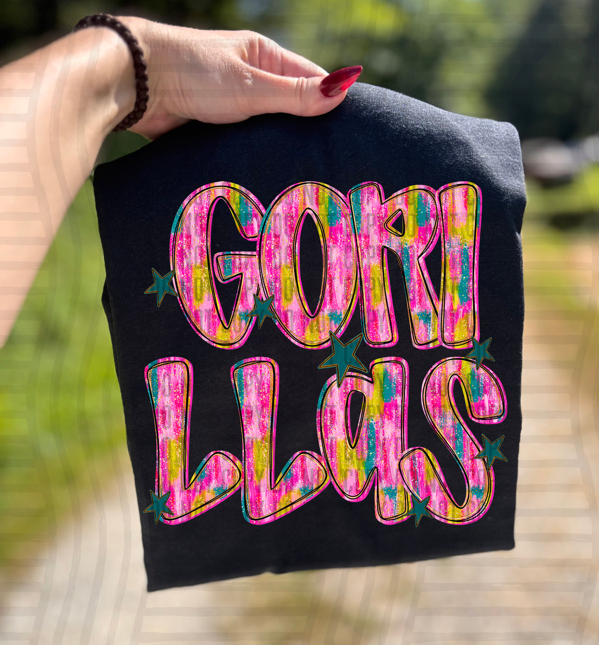 Gorillas Pink Brushstroke (Caplinger) DTF Transfers