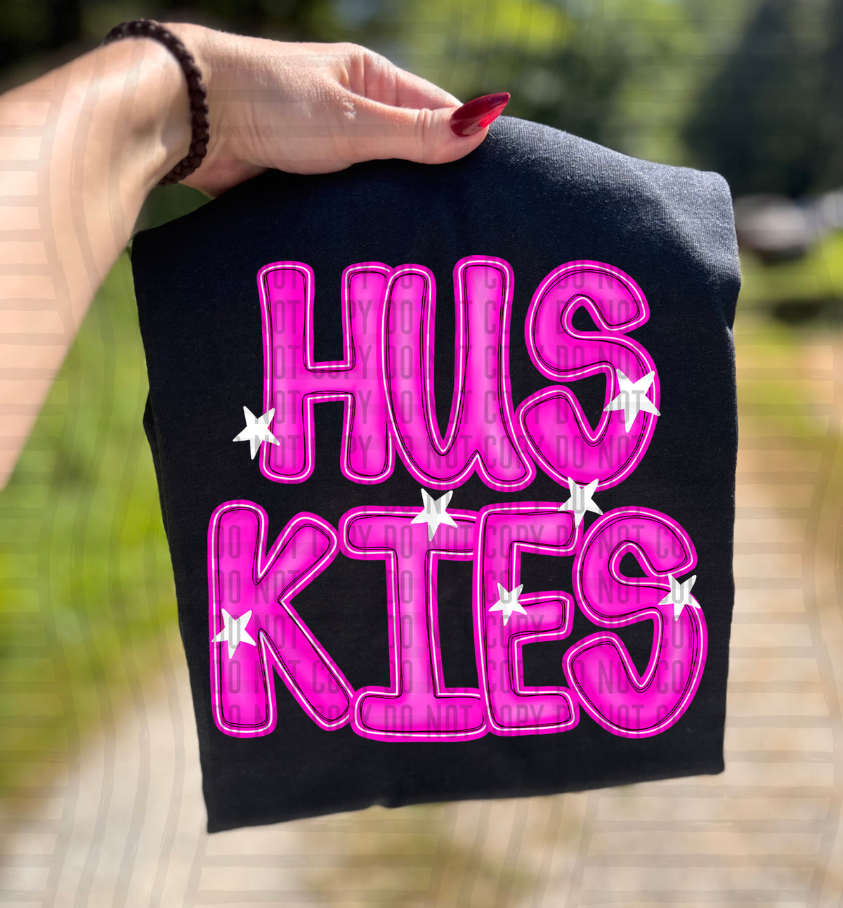 Huskies Pink And Preppy Split 112901 DTF transfer