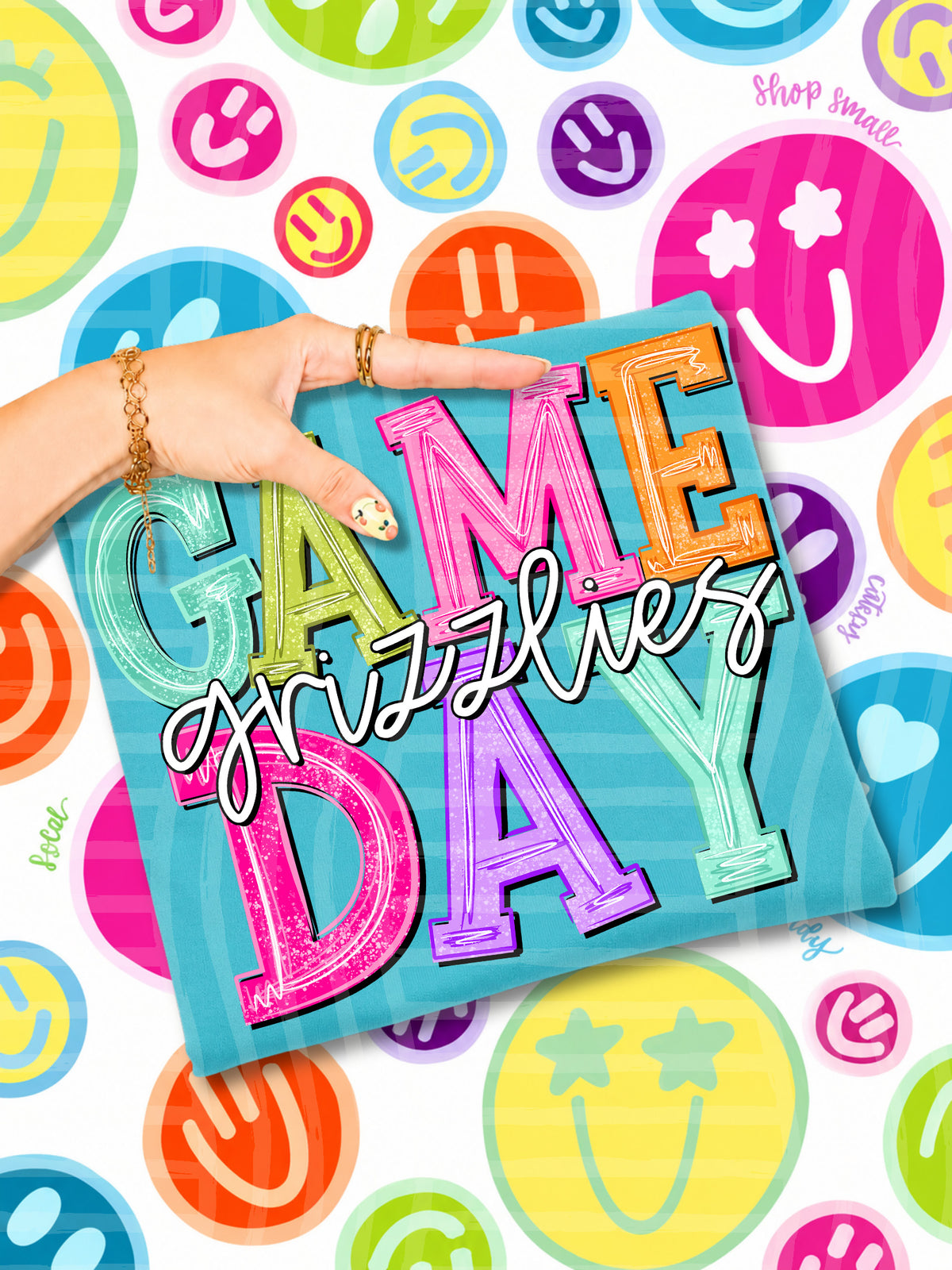 grizzlies simply colorful game day (caplinger) DTF Transfer