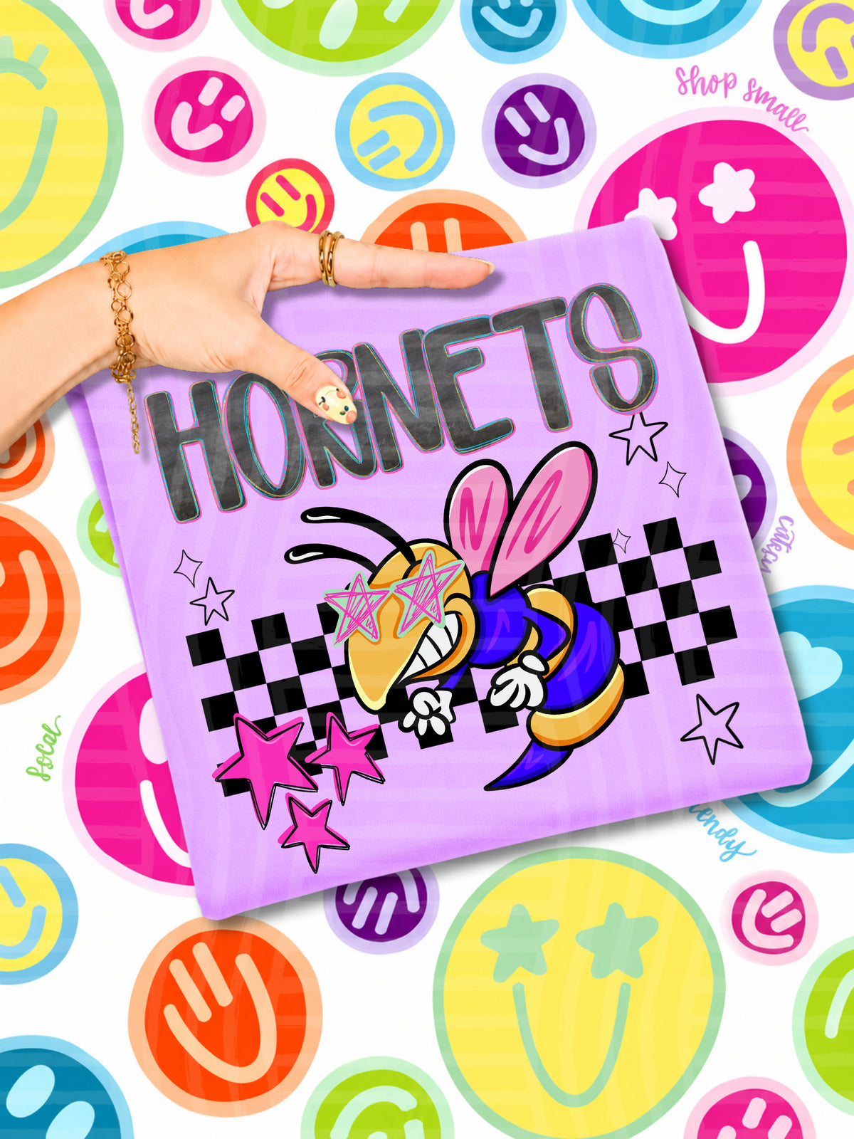 hornets starry eyed checks (CAPLINGER) DTF Transfer
