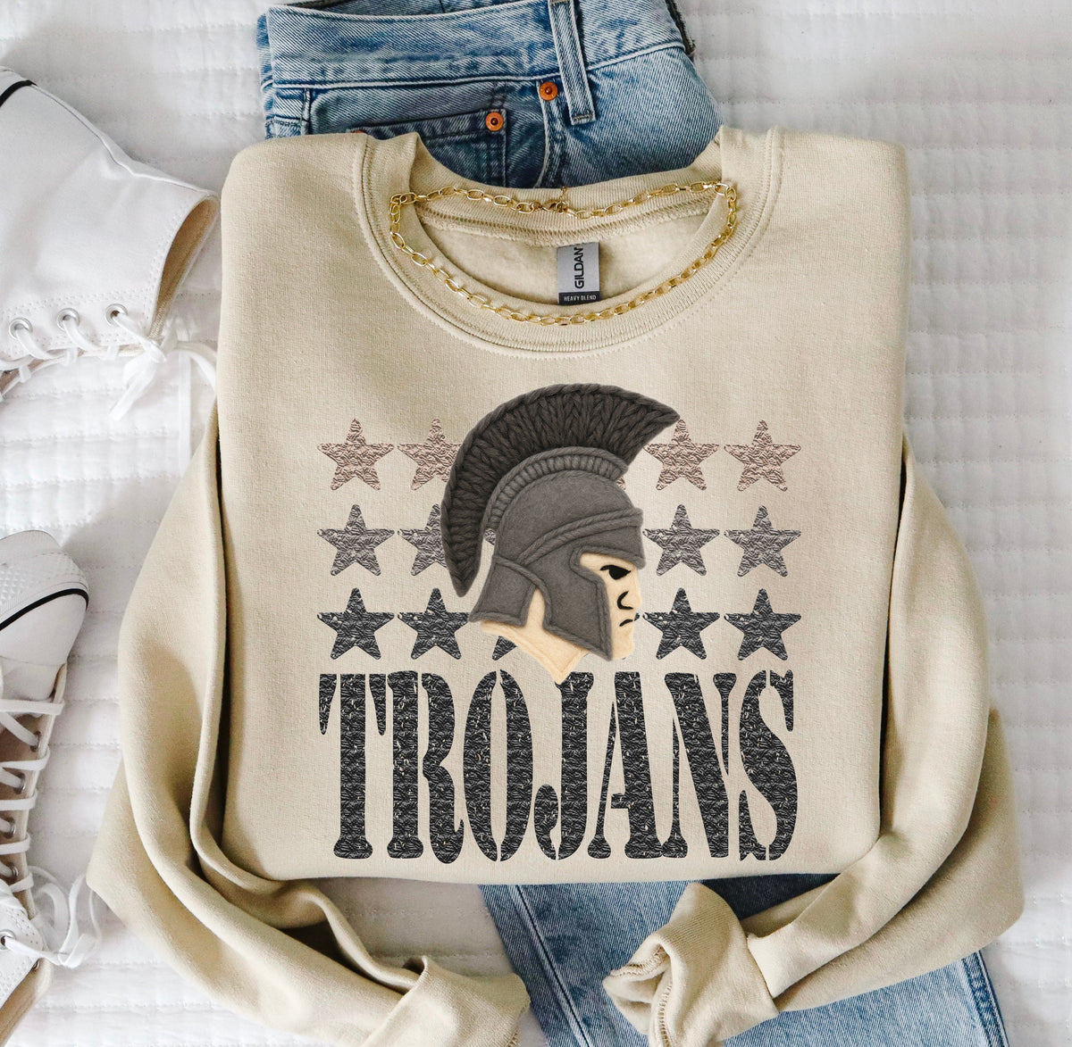 Trojans Yarn Mascot (S&G) DTF transfer