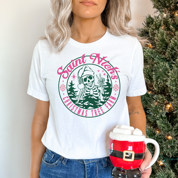 Saint Nick's Christmas Tree Farm (POCKET ONLY) 68277 DTF Transfer