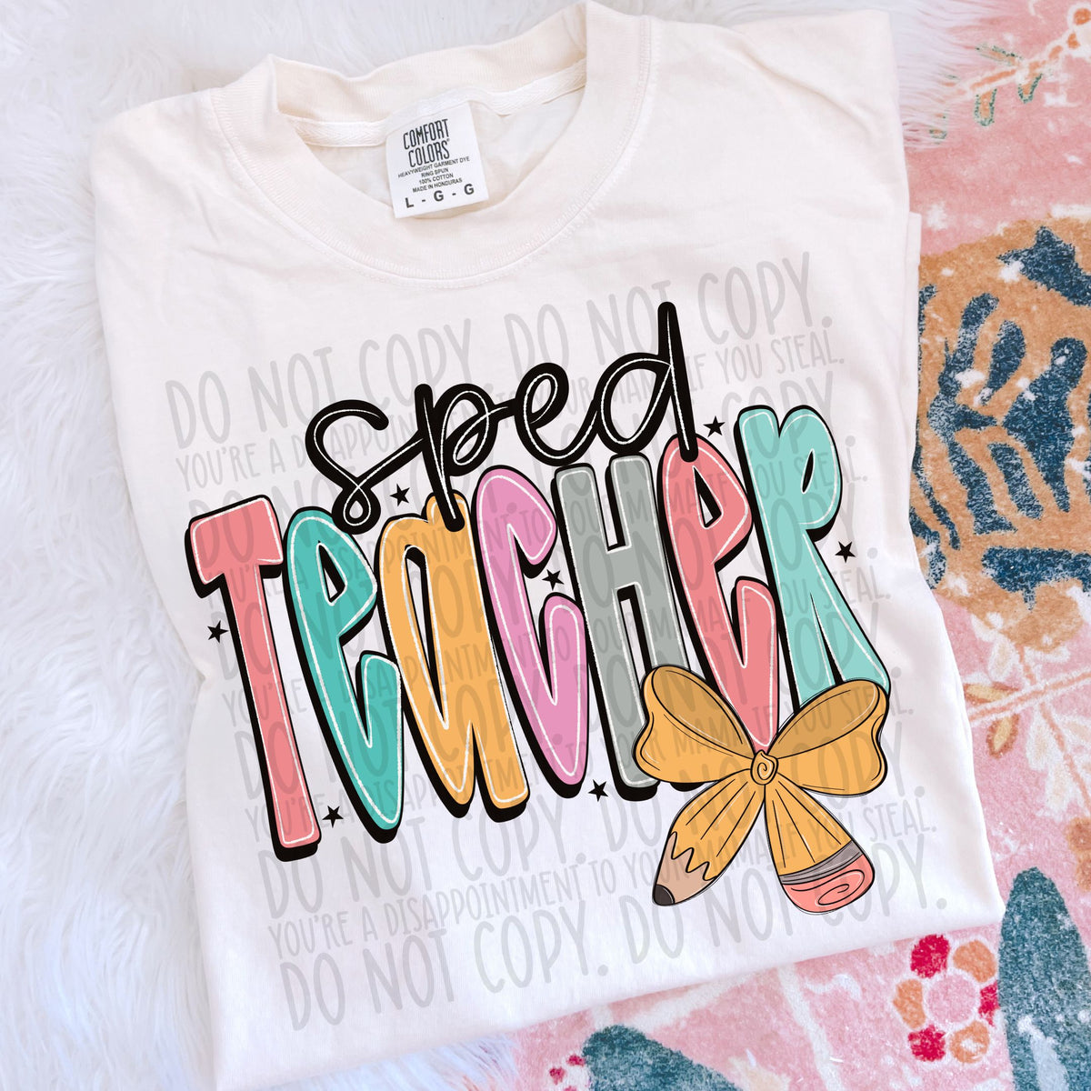 Sped teacher pencil bow (SWD) DTF transfer