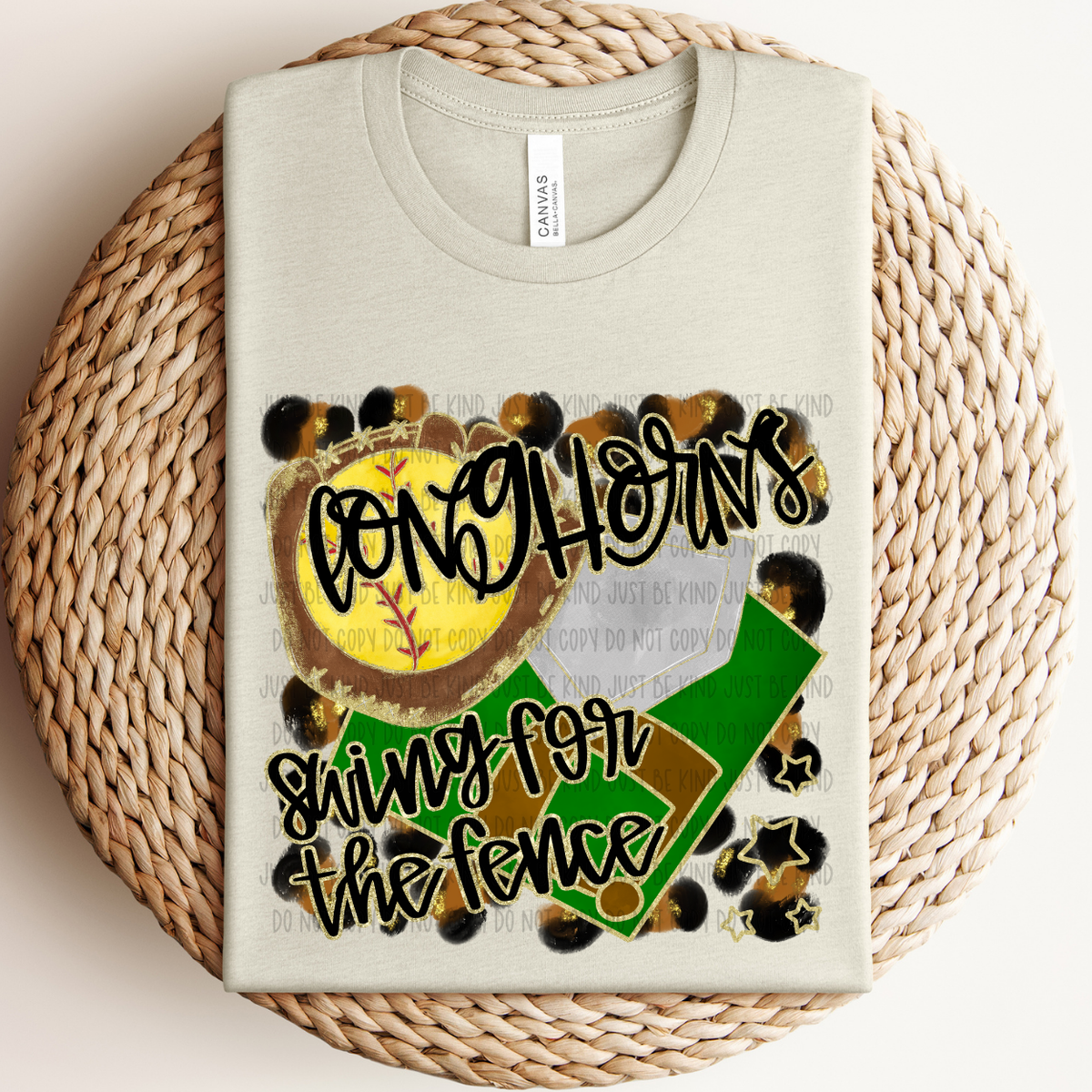 Softball Longhorns For The Fence (Caplinger) 83492 DTF Transfer