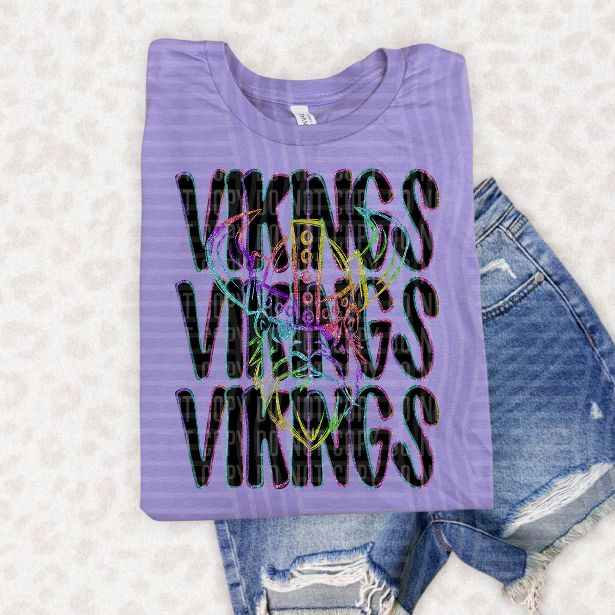 Vikings Word Stacked 108537 DTF Transfer