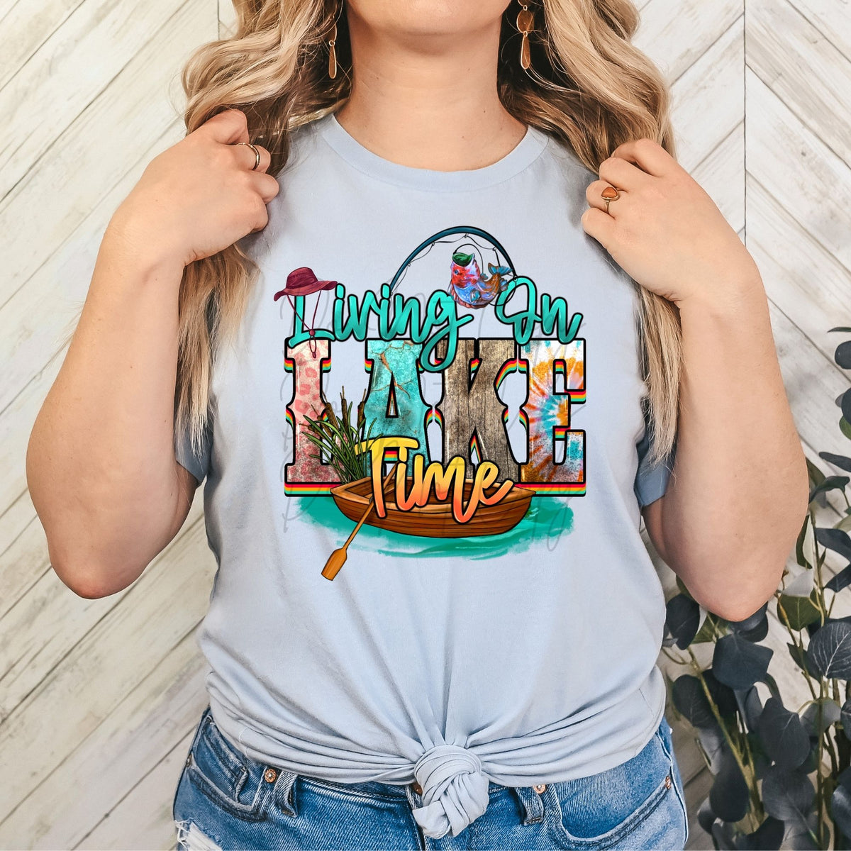 Living on Lake Time-38064-DTF transfer