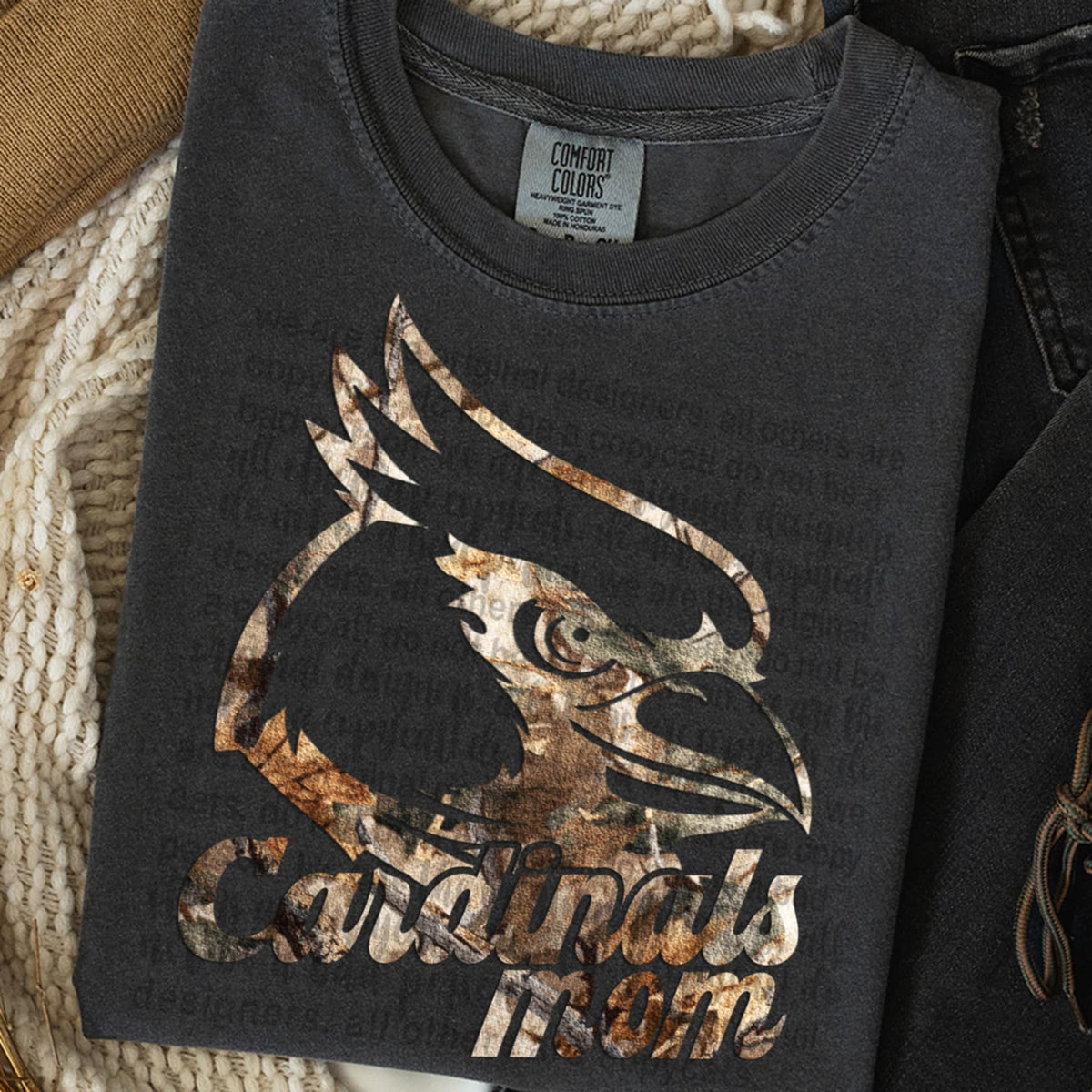 Cardinals Mom Camo TTD DTF transfer