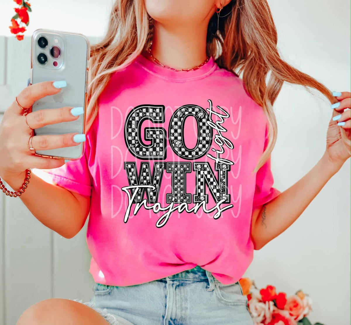 Go fight win Trojans (HW) 53447 DTF transfer