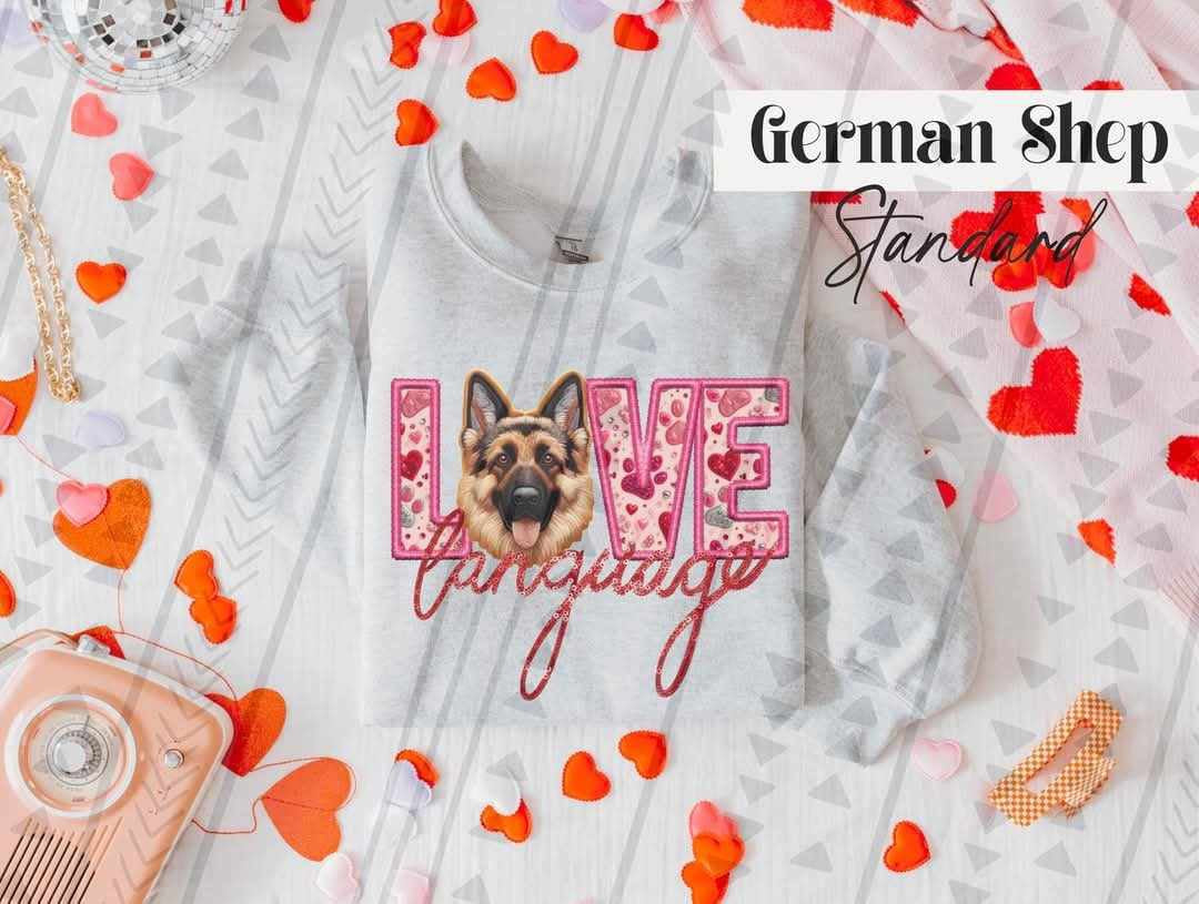 Love language German shepherd 73972 DTF transfer