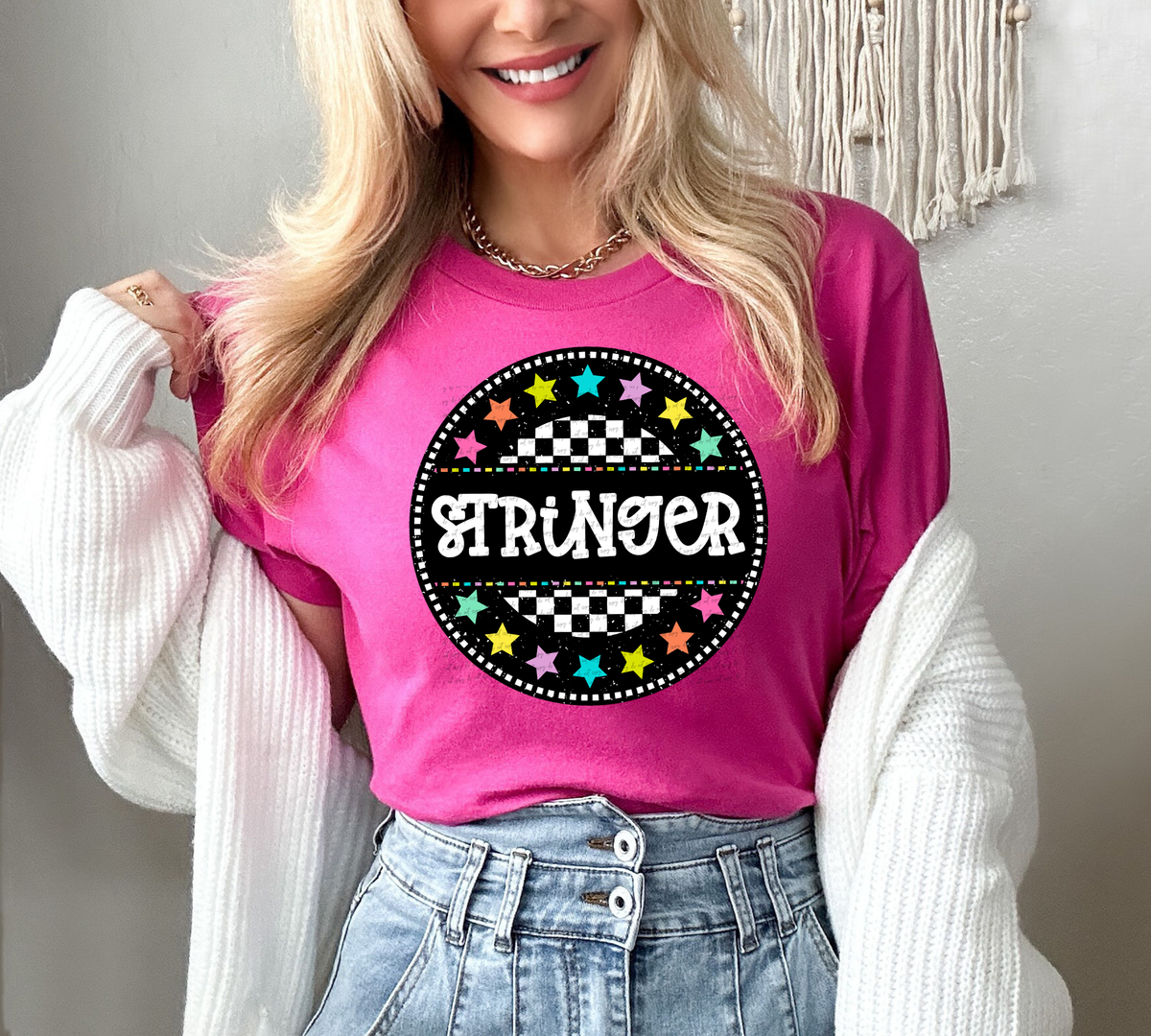 Stringer (circle checkers and stars) 49697 DTF TRANSFER