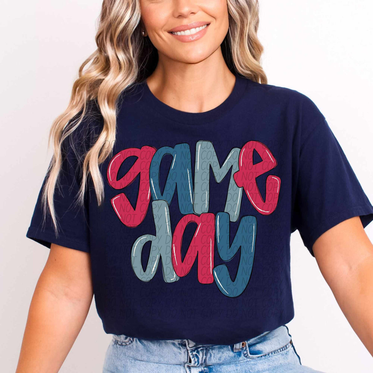 Game day red and blue (CITY) 84965 DTF transfer