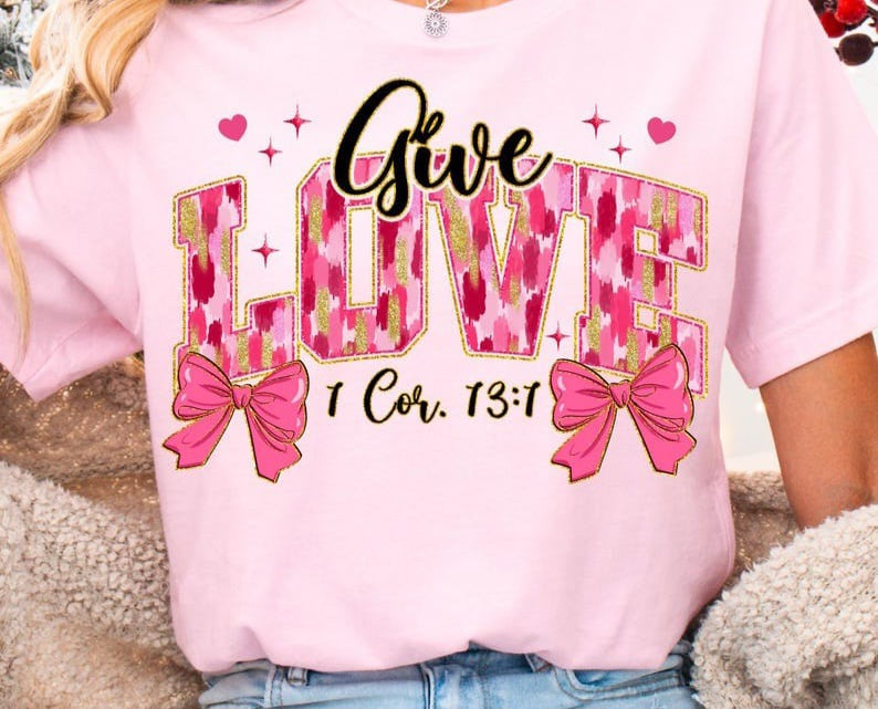 Give love valentines 75881 DTF transfer