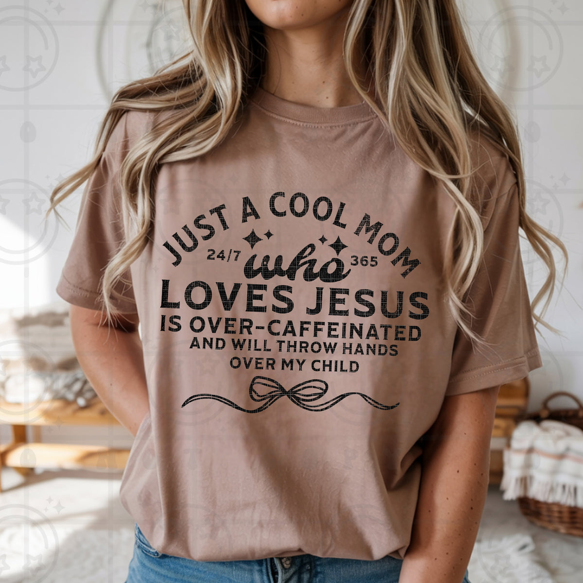 Just a cool mom who loves jesus (C’s) 117197 DTF Transfer