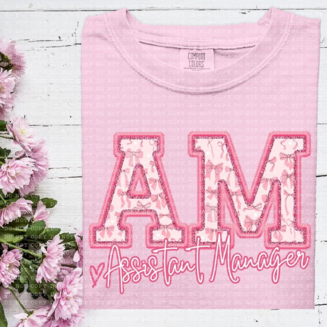 AM assistant manager coquette (ECHT) 93506 DTF transfer