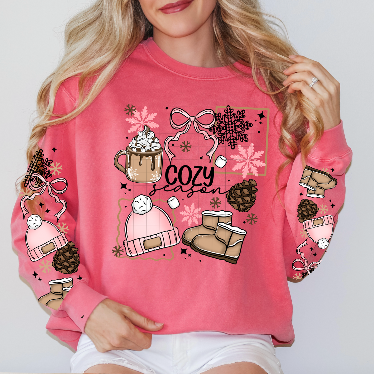 Pink Cozy Season (front only) (CSC) DTF Transfer
