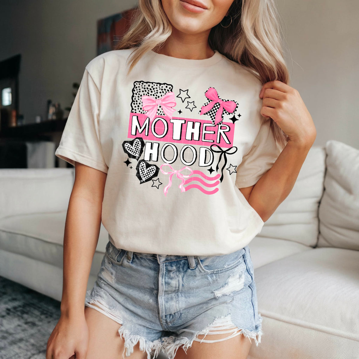 Motherhood black accents (CSC) Sunday Special DTF transfer