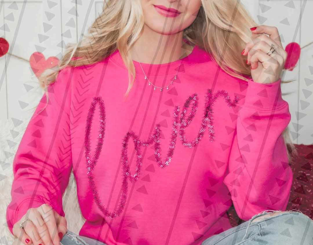 Lover tinsel font 75830 DTF transfer