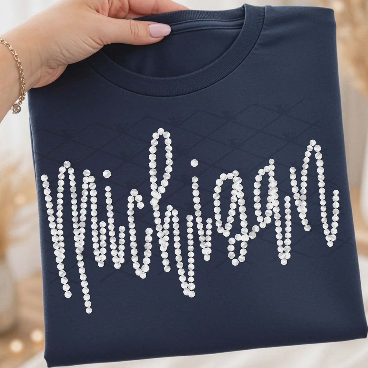 Michigan faux beads (TTD) DTF Transfer