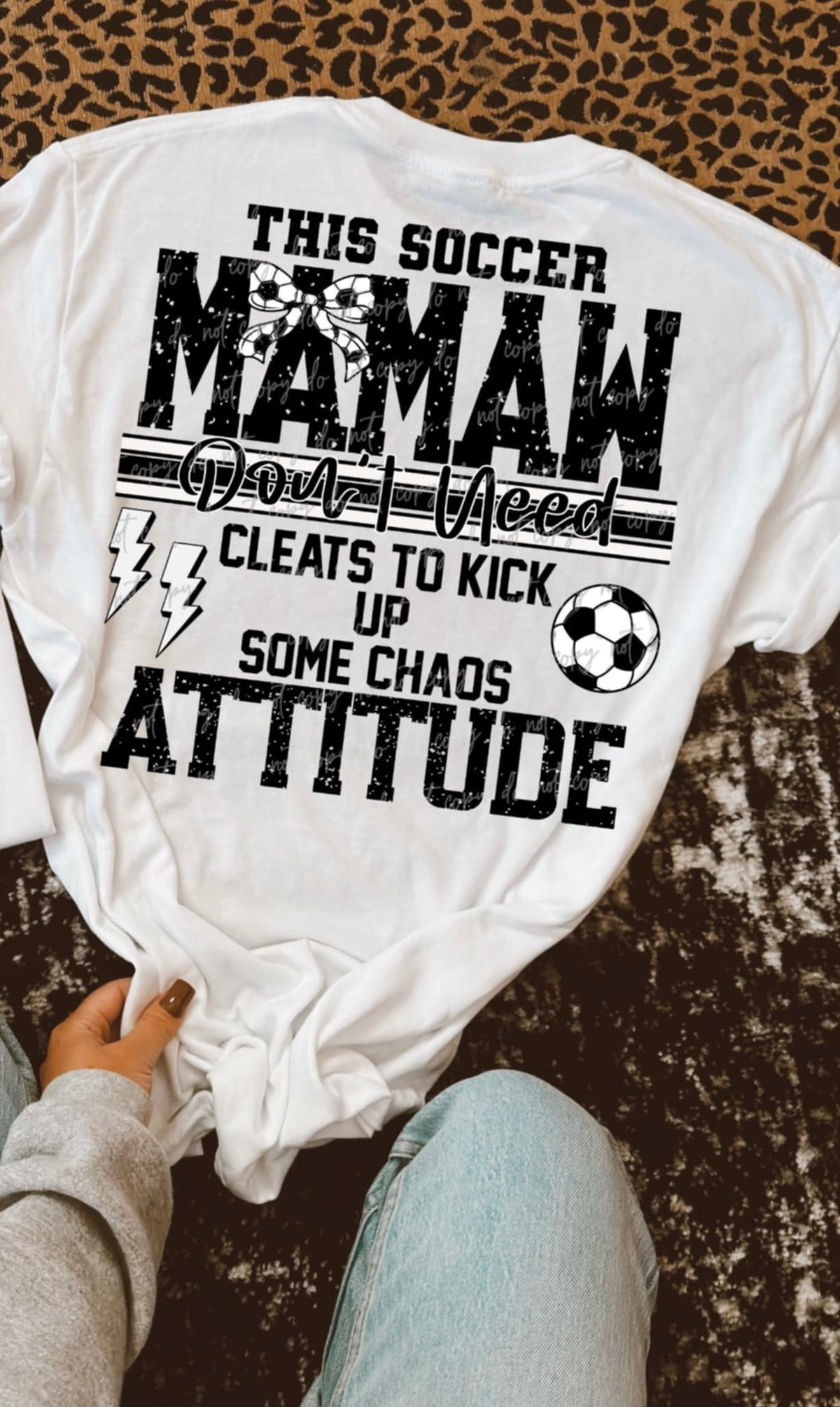 This soccer mamaw don’t need cleats to kick up some chaos attitude BOW (VIRGO) 90610 DTF transfer