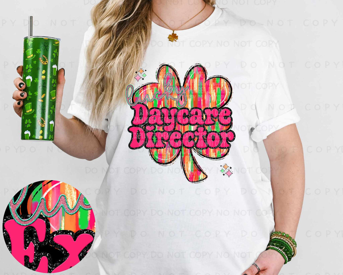 Daycare director brushstroke clover (Caplinger) 80367 DTF transfer