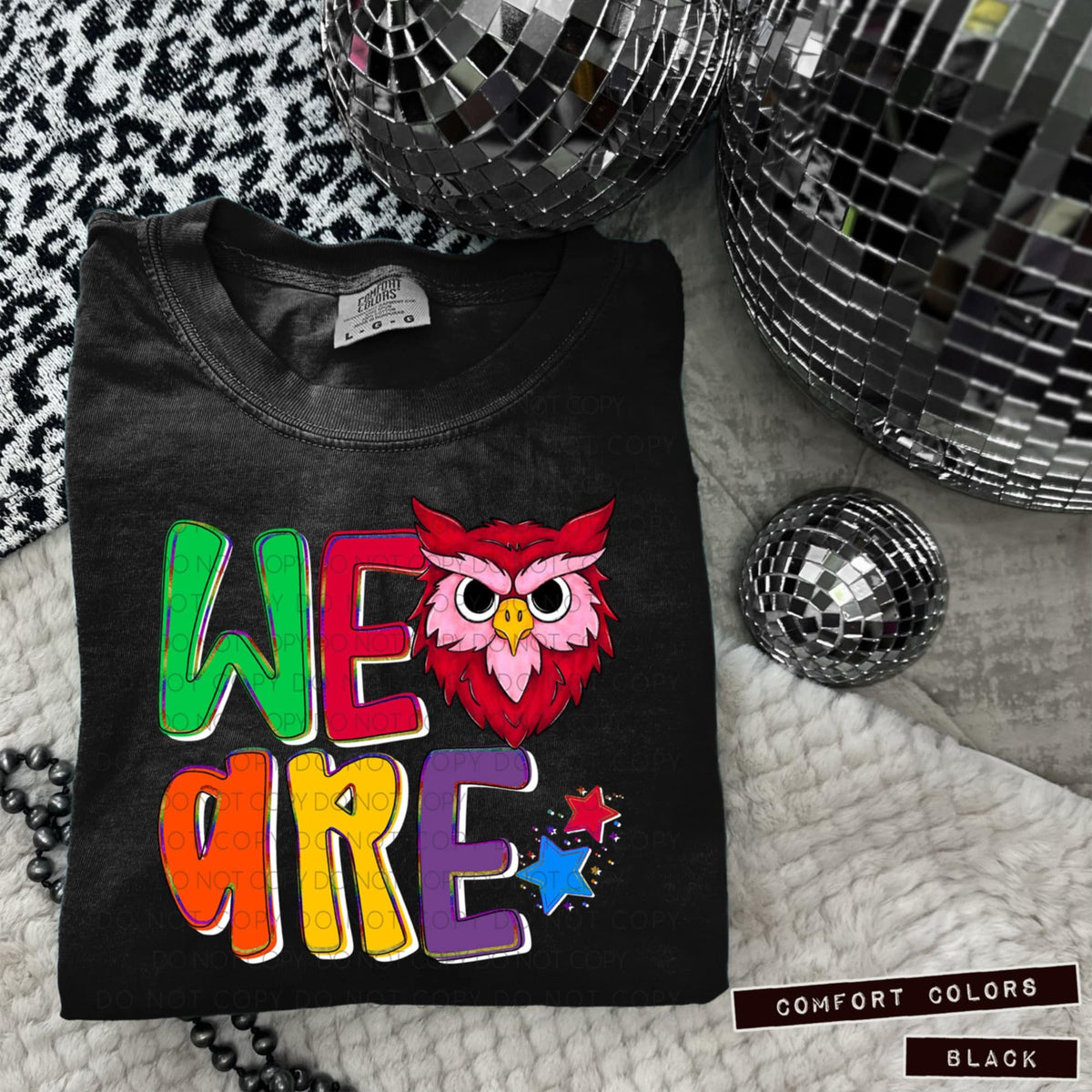 We are owls red (Caplinger) 100897 DTF transfer