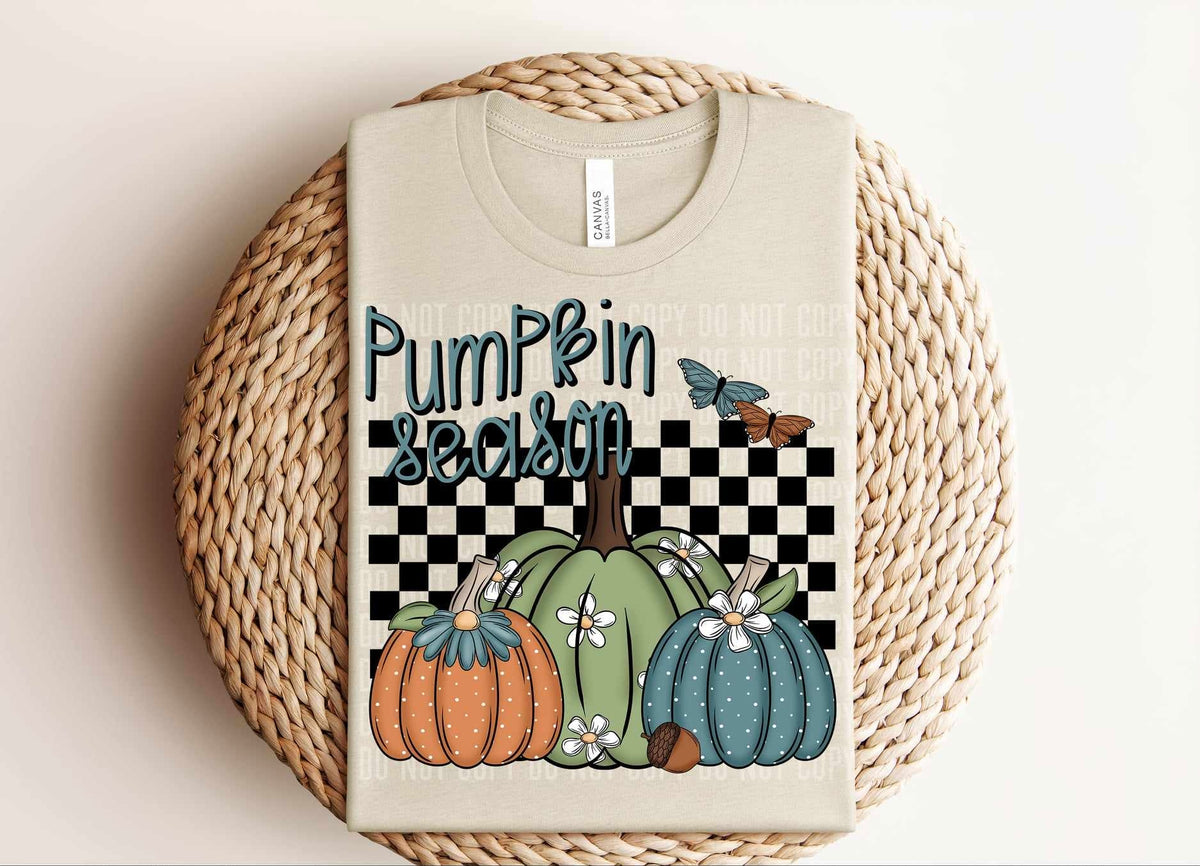Pumpkin season orange green blue pumpkins (Caplinger) 55731 DTF transfer