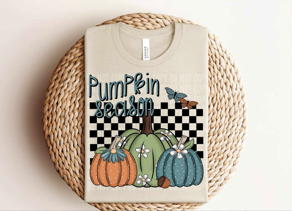 Pumpkin season orange green blue pumpkins (Caplinger) 55731 DTF transfer