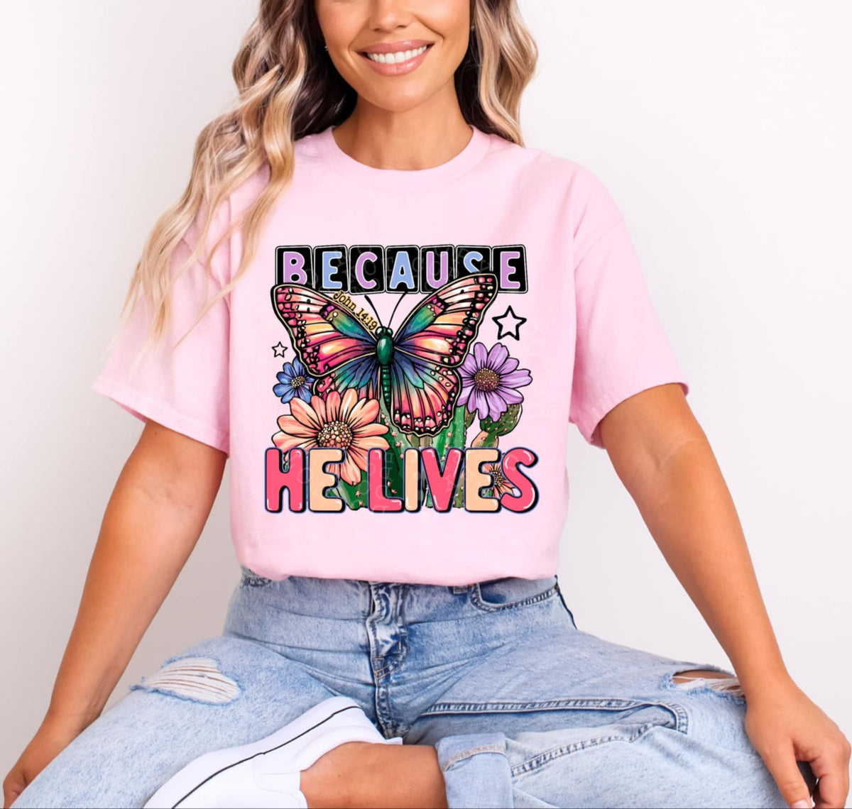 Because he lives butterfly 96440 DTF transfer