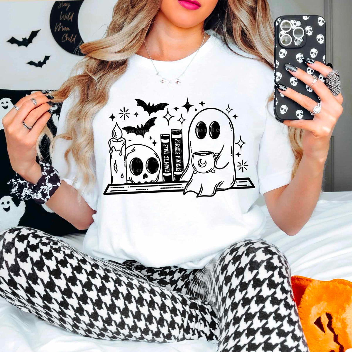Ghost witchy shelf black (CSC) 55166 DTF transfer