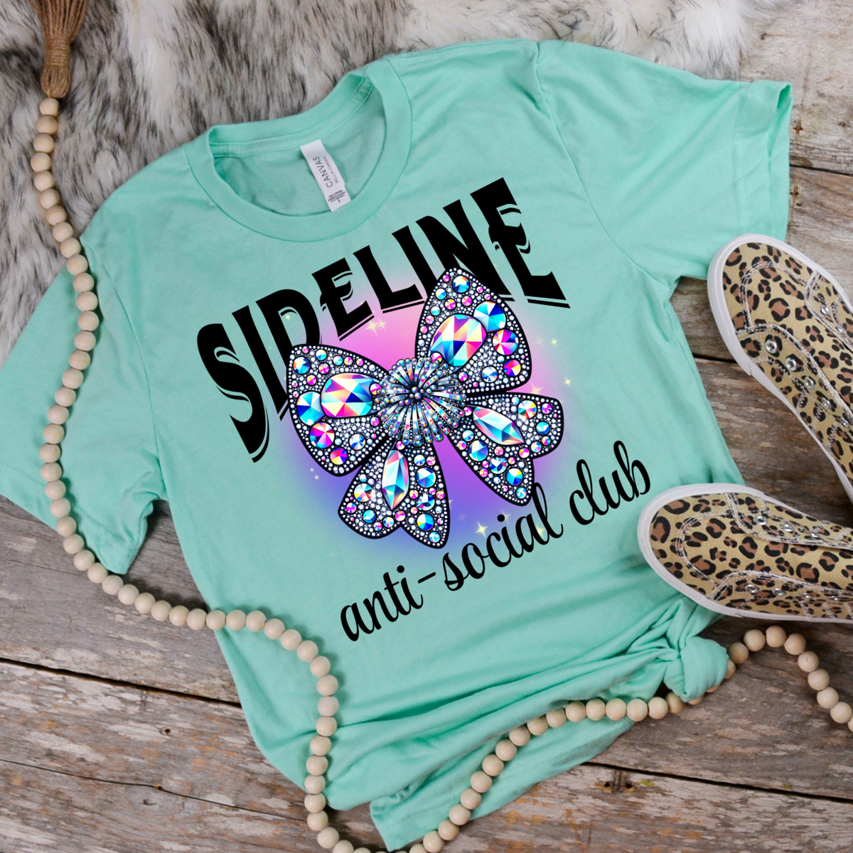Sideline Anti- Social Club (Black-Cheer)  DTF Transfer