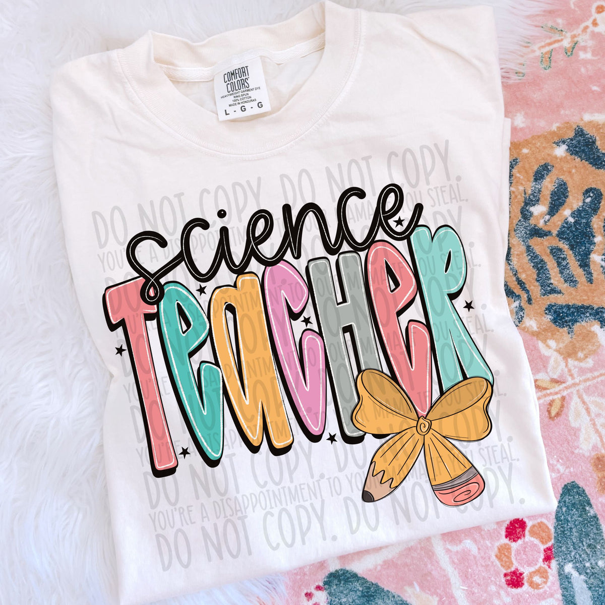 Science teacher pencil bow (SWD) 106877 DTF transfer
