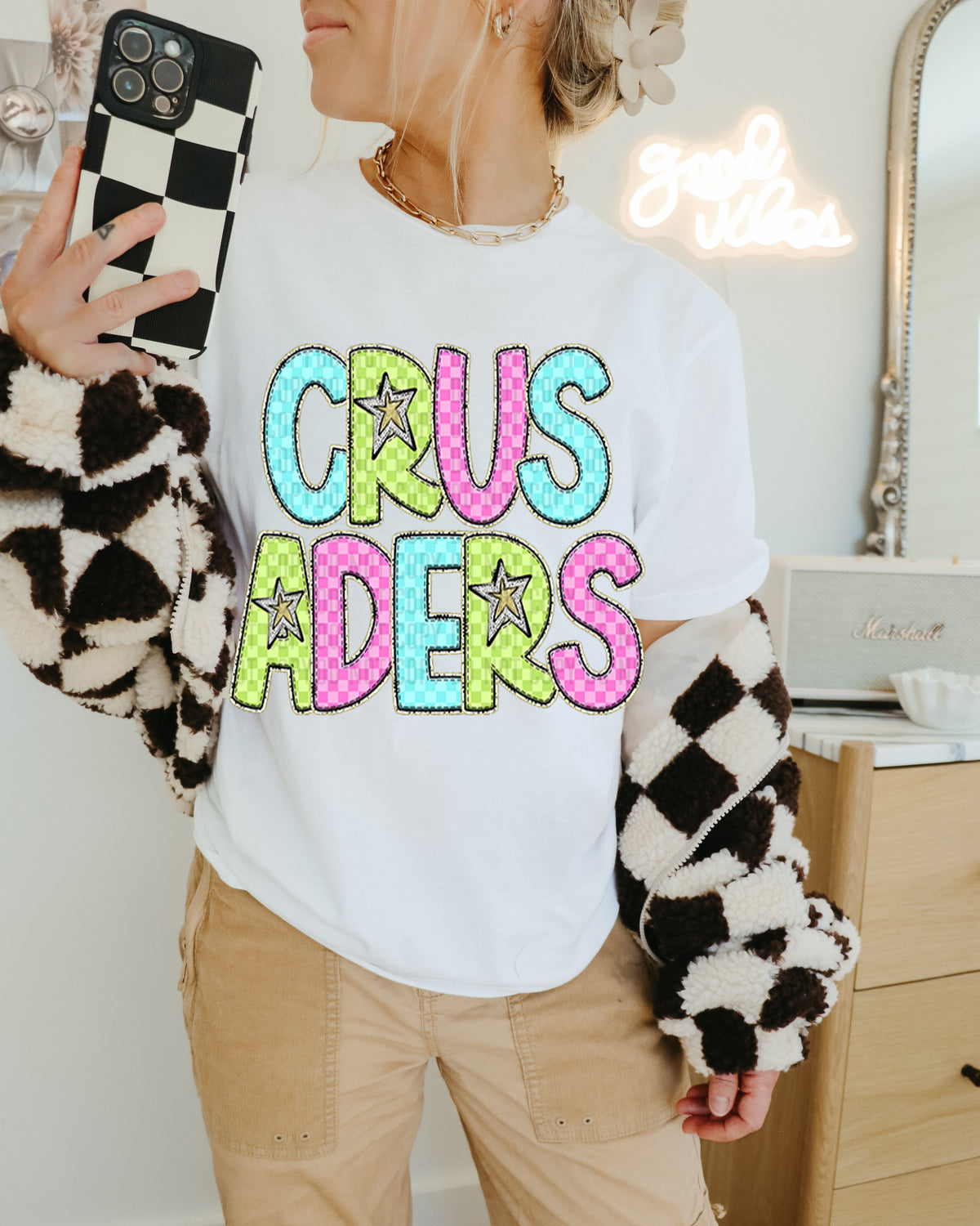 Crusaders Colorful Checkered (caplinger) DTF transfer