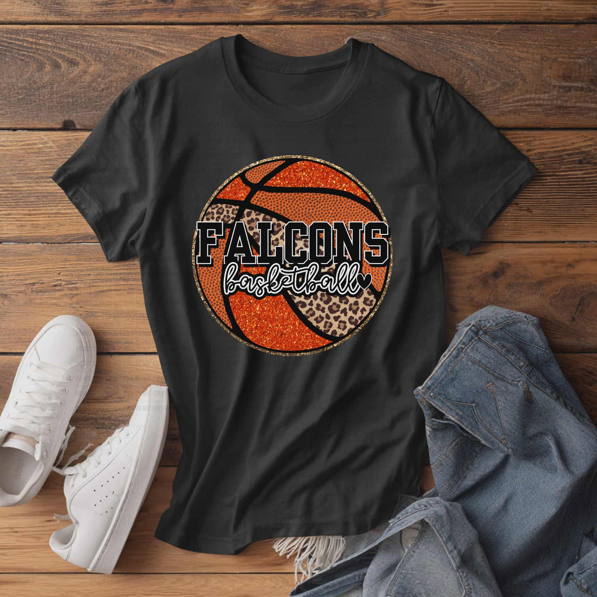 Falcons Leopard Basketball (revel) DTF Transfer