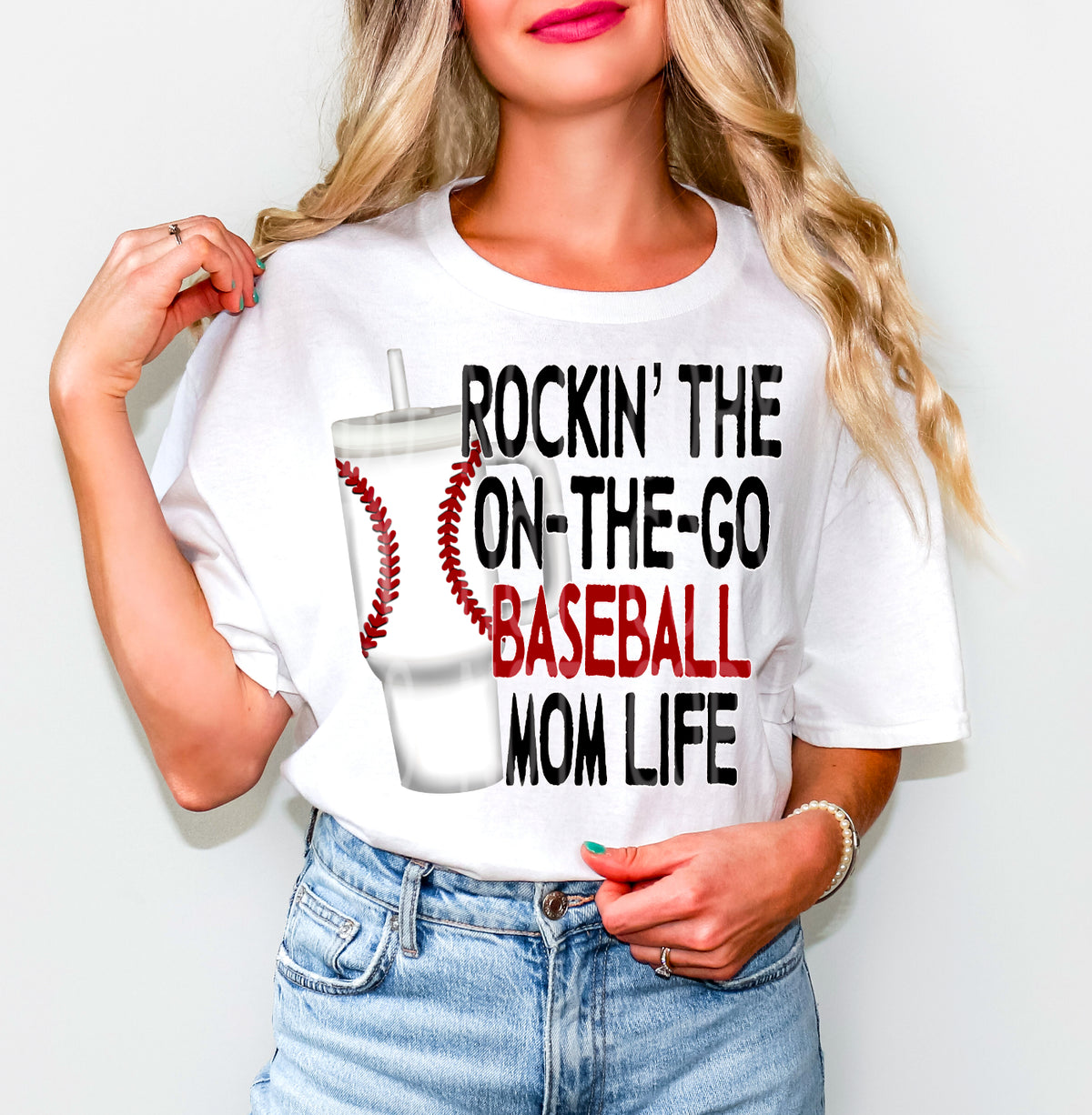 Rockin the on-the-go baseball mom life (DD) 96651 DTF transfer
