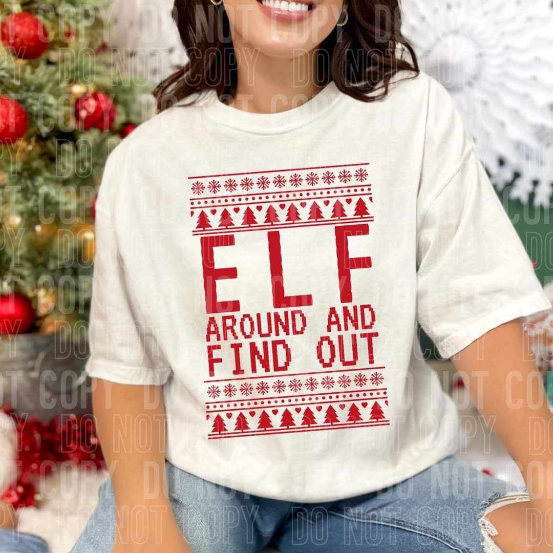 Elf around and find out sweater effect (SBB) 65649 DTF transfer