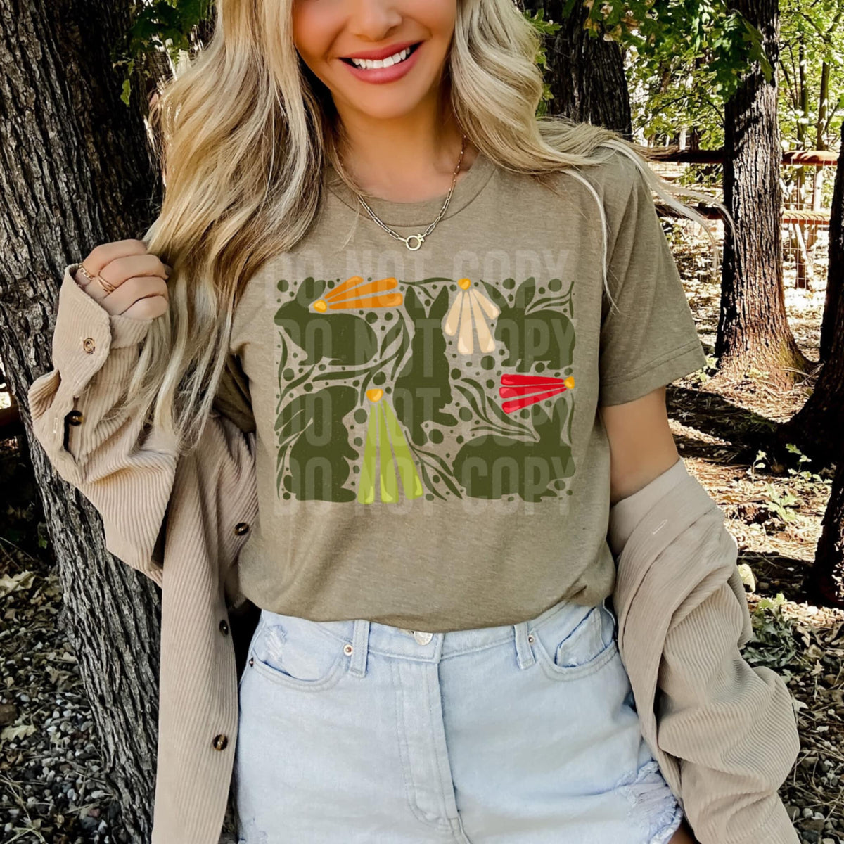 Green bunny frame (SCG) 87980 DTF transfer