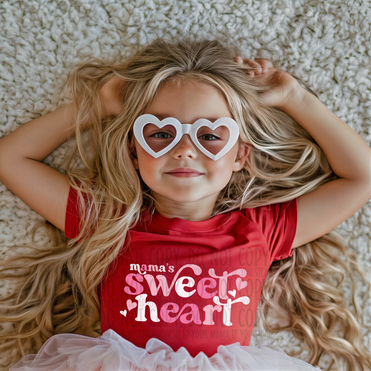 Sweetheart (pink red and white) (SWD) DTF transfer