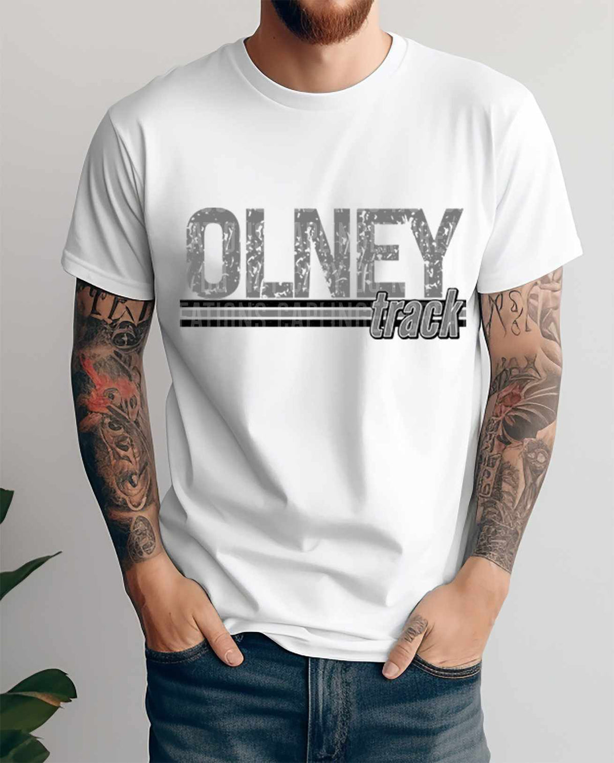 Olney track grey vintage (caplinger) 80984 DTF transfer
