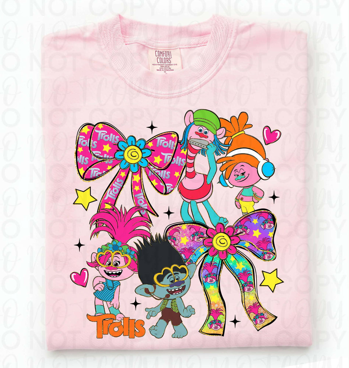 Trolls with bows (UAC) DTF Transfer