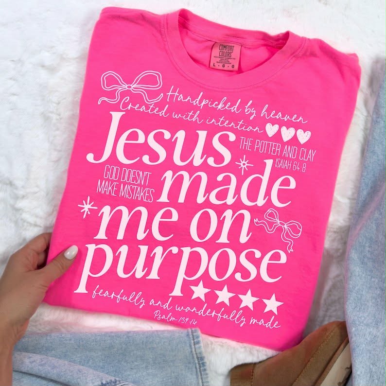 Jesus made me on purpose WHITE DTF Transfer
