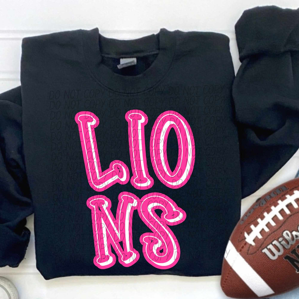 Lions hot pink 55330 DTF transfer